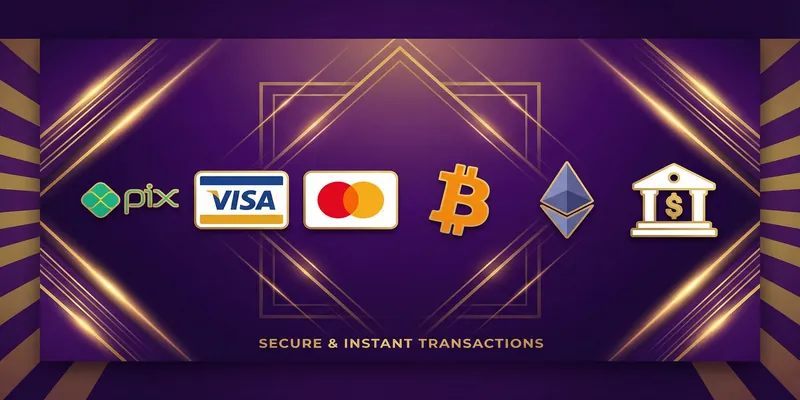 Métodos de Pagamento 15win - PIX, Visa, Mastercard, Bitcoin